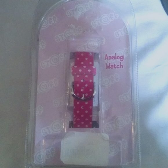 Girls Vintage Rare Adorable Pink Band Fun Fashion Wristwatch - Picture 5 of 9